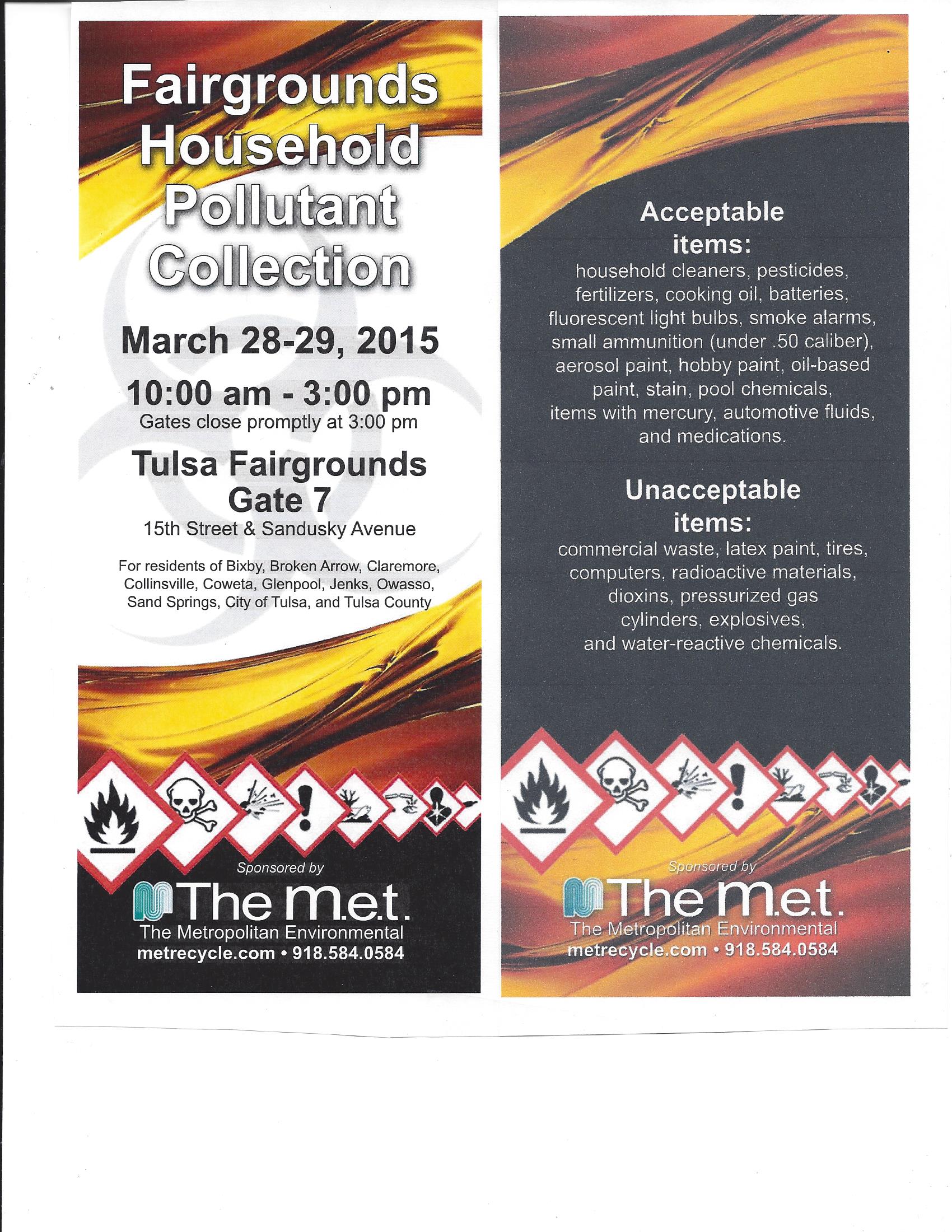 Household Pollutants Flier